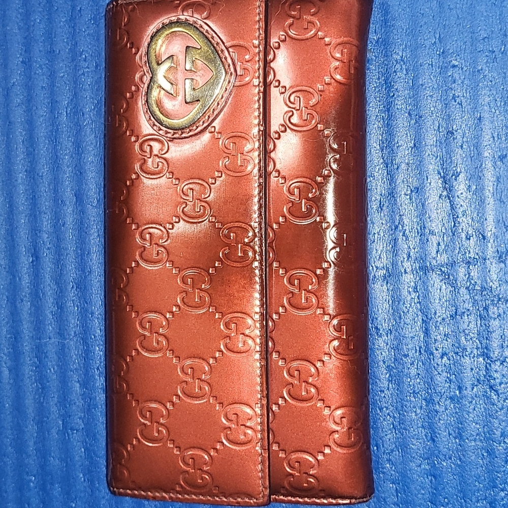 Authentic Gucci Guccissima Red Wallet